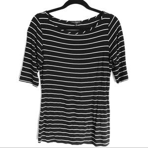 Green Envelope Black and white striped top